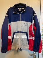 Vintage Adidas Jas - Blauw/Rood/Grijs, Verzenden, Gedragen, Maat 48/50 (M), Blauw