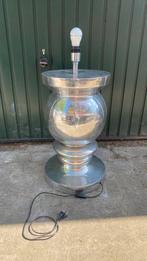 Zilveren Lamp en Vaas Set, Huis en Inrichting, Lampen | Vloerlampen, Ophalen, Gebruikt, Metaal, Minder dan 100 cm