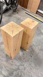 Eikenhouten blokken/sokkels 20x20cm, 65cm hoog, Ophalen, Nieuw