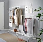 IKEA 2 Kledingrekken, staal, wit (99x152, 126/75x111), Ophalen, Met wielen, Zo goed als nieuw