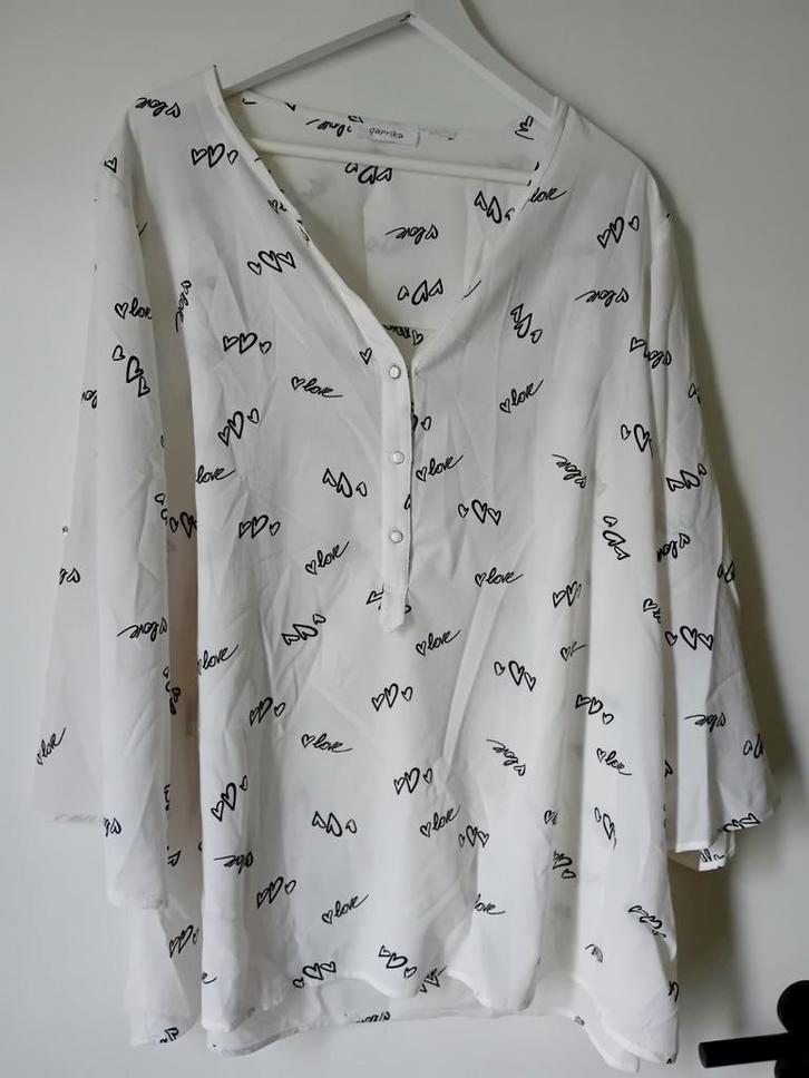 Paprika Blouse Maat 52, Kleding | Dames, Grote Maten, Zo goed als nieuw, Blouse of Tuniek, Wit, Ophalen of Verzenden