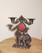 Olifant kandelaar uit India., Gebruikt, Overige kleuren, Ophalen of Verzenden, Metaal