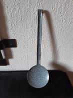 Emaille platte lepel grijsgewolkt ,stoer brocante ,landelijk, Ophalen of Verzenden