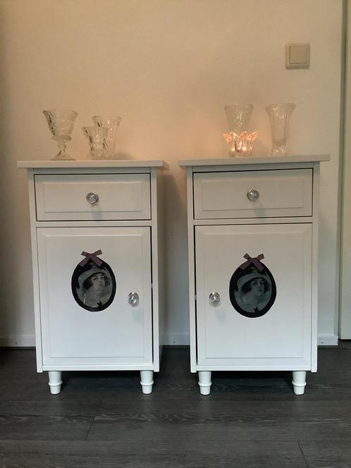 2 nachtkastjes zwart queen Ann dressoir eethoek met stoelen, Huis en Inrichting, Kasten | Ladekasten, Ophalen