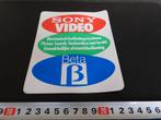 sticker SONY Video Beta, Ophalen, Zo goed als nieuw