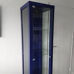 vitrinekast Fabrikör Ikea KOBALT BLAUW, Huis en Inrichting, Kasten | Vitrinekasten, Ophalen, Minder dan 50 cm, Gebruikt, Glas