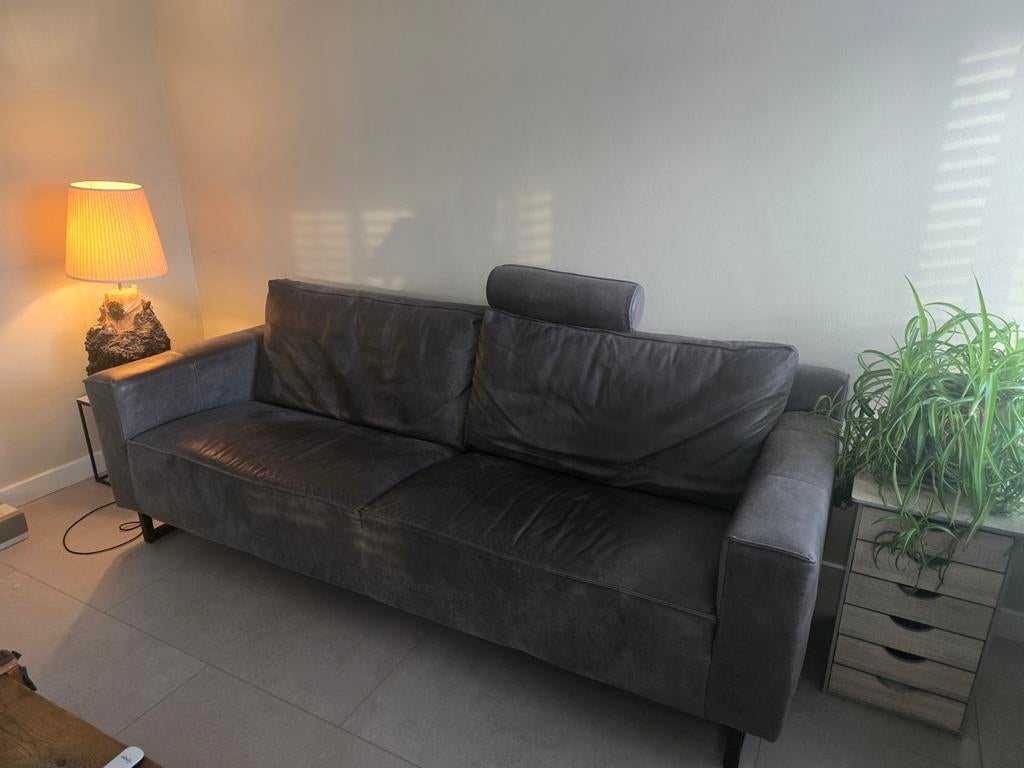 2,5 zits bank, Huis en Inrichting, Banken | Bankstellen, Zo goed als nieuw, Vierpersoons of meer, 75 tot 100 cm, Leer, Stof, Ophalen of Verzenden