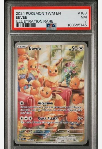 GEZOCHT PSA 7 of lager Eevee Twilight Masquerade 188/167 beschikbaar voor biedingen