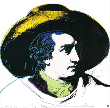 Andy Warhol (1928) Kunstdruk Affiche " Goethe " Wit 1982