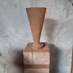 Brocante oude gietijzeren vaas tuinvaas hoogte 30cm *Etage3*, Huis en Inrichting, Woonaccessoires | Overige, Gebruikt, ., Ophalen of Verzenden