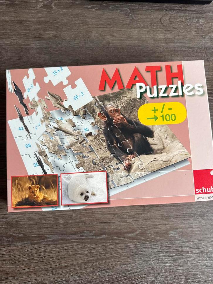 Math Puzzles +/- 100, Kinderen en Baby's, Speelgoed | Kinderpuzzels, Nieuw, 6 jaar of ouder, Meer dan 50 stukjes, Ophalen of Verzenden