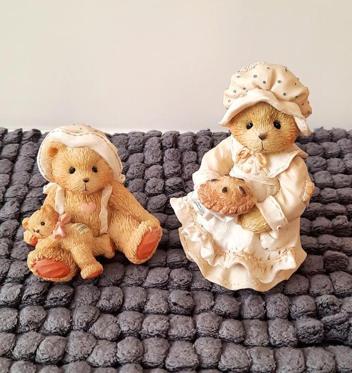 2 CHERISHED TEDDIES VRIENDSCHAP GELUK HAPPINESS IS HOMEMADE, Verzamelen, Beren en Cherished Teddies, Nieuw, Beeldje, Cherished Teddies