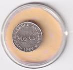 Ned. Antillen 1/10 Gulden 1966 Vis / Ster mindere kwaliteit, Koningin Juliana, Verzenden, Zilver, 10 cent