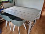 Houten tuinset met twee kuipstoelen en een bankje, Ophalen, Gebruikt