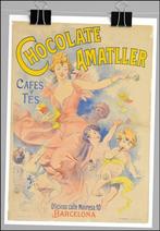 Chocolate Amatller Mooi jugendstil Affiche Poster, Verzamelen, Merken en Reclamevoorwerpen, Verzenden, Nieuw, Reclamebord