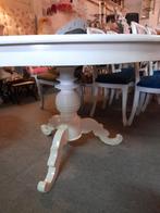 Mooie witte biedermeijer eet tafel, Ophalen, Zo goed als nieuw, Rechthoekig, 50 tot 100 cm