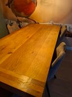 Massief eiken tafel, Huis en Inrichting, Tafels | Eettafels, Ophalen, 200 cm of meer, 50 tot 100 cm, Zo goed als nieuw
