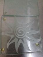 Onderzetters van glas,  8 stuks in totaal: 4x zon en 4x spir, Ophalen of Verzenden, 'T Olde Gre-j, Info@toldegrej.nl, Endepoelstraat 20f Didam