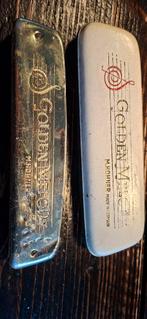 Oude hohner mondharmonica golden melody, Ophalen of Verzenden, Gebruikt, C-mondharmonica
