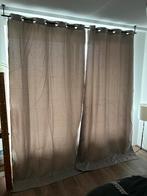 Beige Gordijnen - Zo goed als nieuw, Huis en Inrichting, Ophalen, 100 tot 150 cm, 200 cm of meer, Beige
