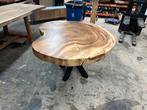 Ronde boomstamtafels van suar hout 120/130cm, Nieuw, Ophalen of Verzenden