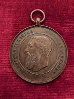 België, Ere Penning 1883, Koning Leopold ll, Postzegels en Munten, Penningen en Medailles, Ophalen of Verzenden, Brons, Buitenland