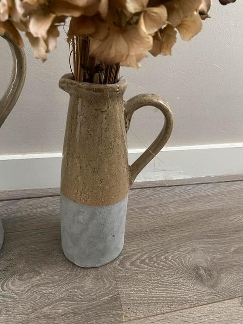 2x Vaas met Decoratie, Huis en Inrichting, Woonaccessoires | Vazen, Gebruikt, Overige kleuren, Minder dan 50 cm, Overige materialen