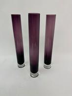 Set van 3 vintage ikea vazen paars glas, Huis en Inrichting, Woonaccessoires | Vazen, Ophalen of Verzenden