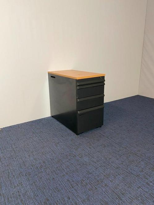 2 x Ladekast / Standcontainer Ahrend, zwart, beuken blad, Huis en Inrichting, Kasten | Ladekasten, Gebruikt, Minder dan 100 cm