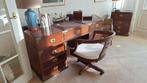 Rosewood Bureau Set - Uniek Officer Chest Design, Ophalen of Verzenden, Gebruikt, Bruin, Bureaustoel