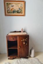 Vintage kastje nachtkastje met marmer blad, Ophalen