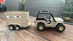 Tonka jeep met paarden trailer vintage, Ophalen, Gebruikt