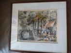 Bloemenmarkt aan Delftse gracht, Antiek en Kunst, Ophalen of Verzenden