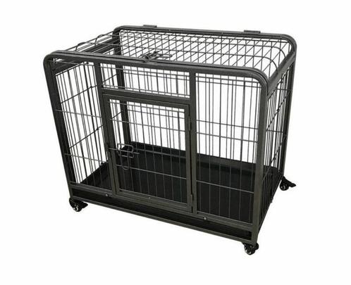 Hondenbench Strong Heavy Duty met Opvangplaat en wieltjes, Dieren en Toebehoren, Hondenbenches, Nieuw, Ophalen of Verzenden