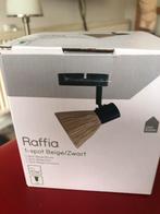 Moderne Raffia Plafondspot Beige/Zwart, Ophalen, Zo goed als nieuw, Plafondspot of Wandspot, Overige materialen