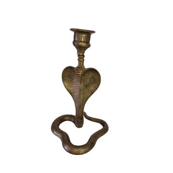 Vintage messing cobra kandelaar beschikbaar voor biedingen