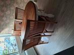 Teakhouten eetkamer stoelen, Huis en Inrichting, Stoelen, Ophalen, Gebruikt, Bruin, Vijf, Zes of meer stoelen