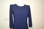 Ladress diep blauwe jurk stretch stof lange mouwen XS/S, Kleding | Dames, Zo goed als nieuw, Verzenden, Blauw, Maat 34 (XS) of kleiner