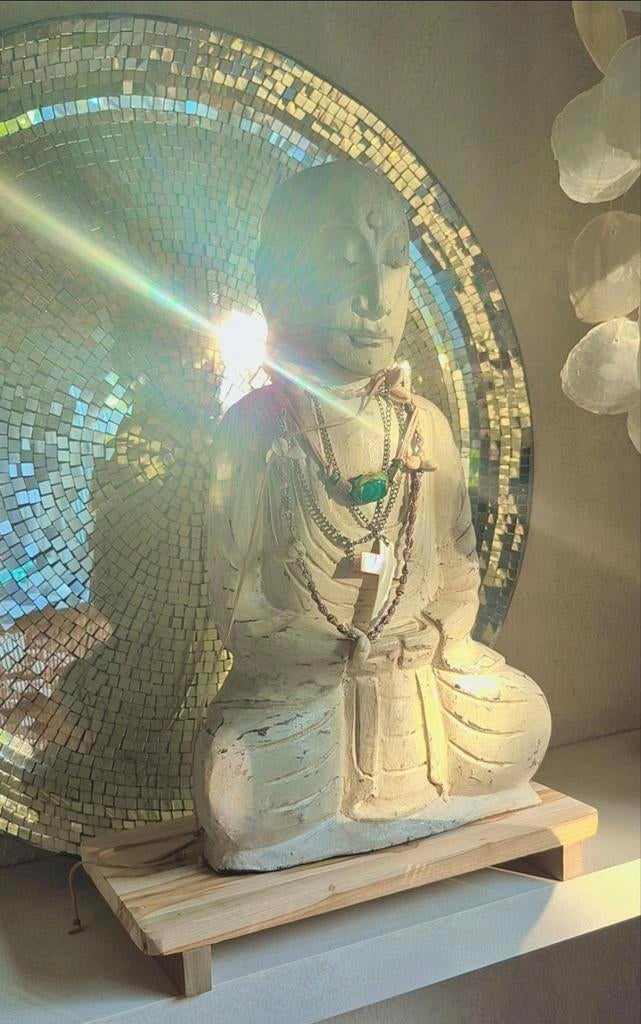 Spiegel dienblad, Huis en Inrichting, Woonaccessoires | Dienbladen, Ophalen, Gebruikt, Rond, Hout