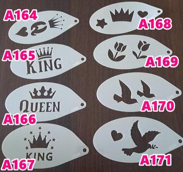 schminksjabloon 1,25pst duif kroon tulp king queen NIEUW  beschikbaar voor biedingen