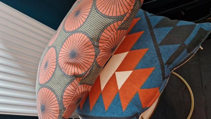 Sierkussens met patroon, Huis en Inrichting, Woonaccessoires | Kussens, Vierkant, Ophalen of Verzenden