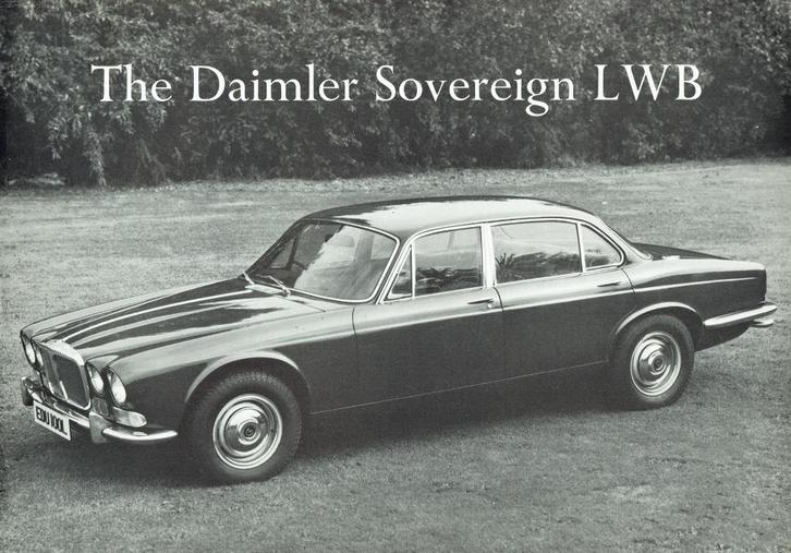 Folder Daimler Sovereign LWB (ca.1972), Boeken, Auto's | Folders en Tijdschriften, Gelezen, Overige merken, Verzenden