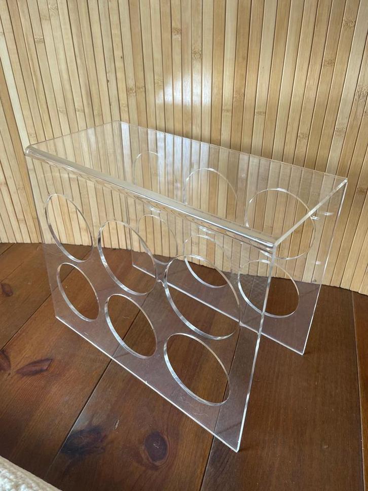 Vintage Persplex Lectuurbak / Krantenbak / Wijnrek, Huis en Inrichting, Woonaccessoires | Wijnrekken, Zo goed als nieuw, Minder dan 50 cm