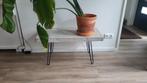 Handgemaakt Betonnen Bijzettafel met Hairpin Poten, Ophalen, Gebruikt, 75 cm of meer, Industrieel