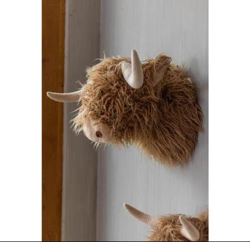 Schotse Hooglander Wandkop Bruin, Kinderen en Baby's, Kinderkamer | Inrichting en Decoratie, Nieuw, Wanddecoratie, Ophalen
