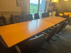 Vergadertafel + stoelen, Huis en Inrichting, Stoelen, Ophalen, Gebruikt, Zwart, Hout