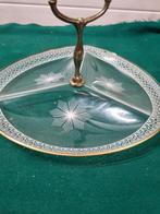 Serveerplateau vintage met verzilverde greep, Antiek en Kunst, Ophalen of Verzenden