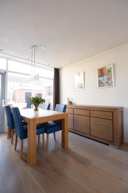 Flexibele eiken tafel 4 - 10p. Nieuw € 3300,-, Huis en Inrichting, Tafels | Eettafels, Gebruikt, 50 tot 100 cm, 200 cm of meer