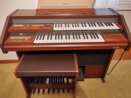 Vintage GEM Elektronisch Orgel met Bankje – In goede staat!, Muziek en Instrumenten, Orgels, Zo goed als nieuw, Orgel, 2 klavieren