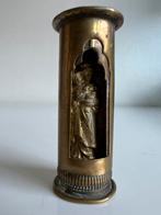 Antiek Messing Zak Reis Pelgrimsschrijn Jezus Maria ca 1900, Antiek en Kunst, Antiek | Religie, Ophalen of Verzenden